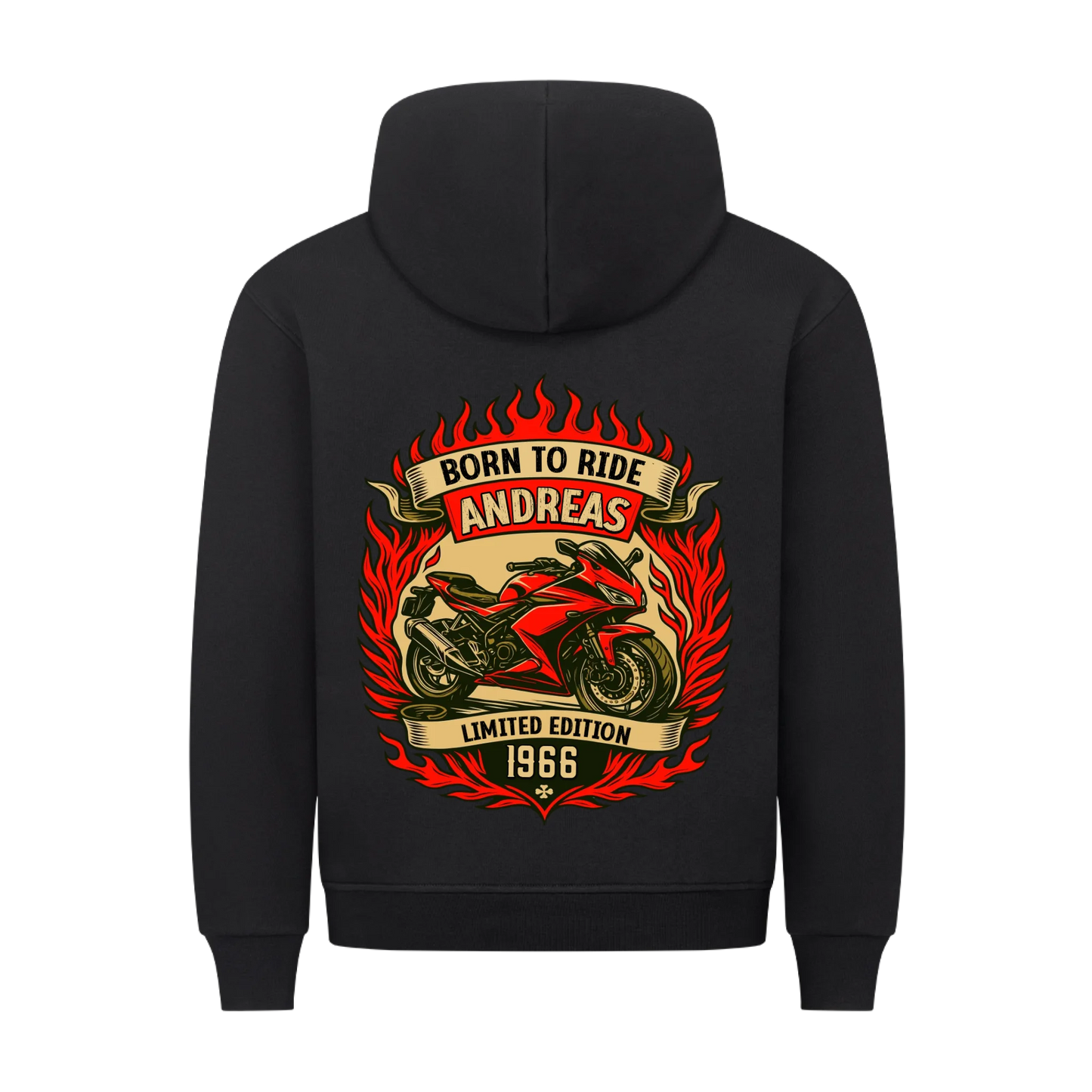 Born to Ride Limited Edition personalisiert Premium Hoodie