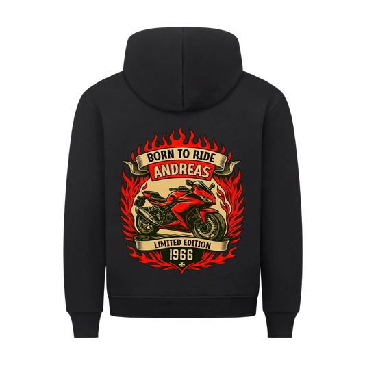 Born to Ride Limited Edition personalisiert Premium Hoodie