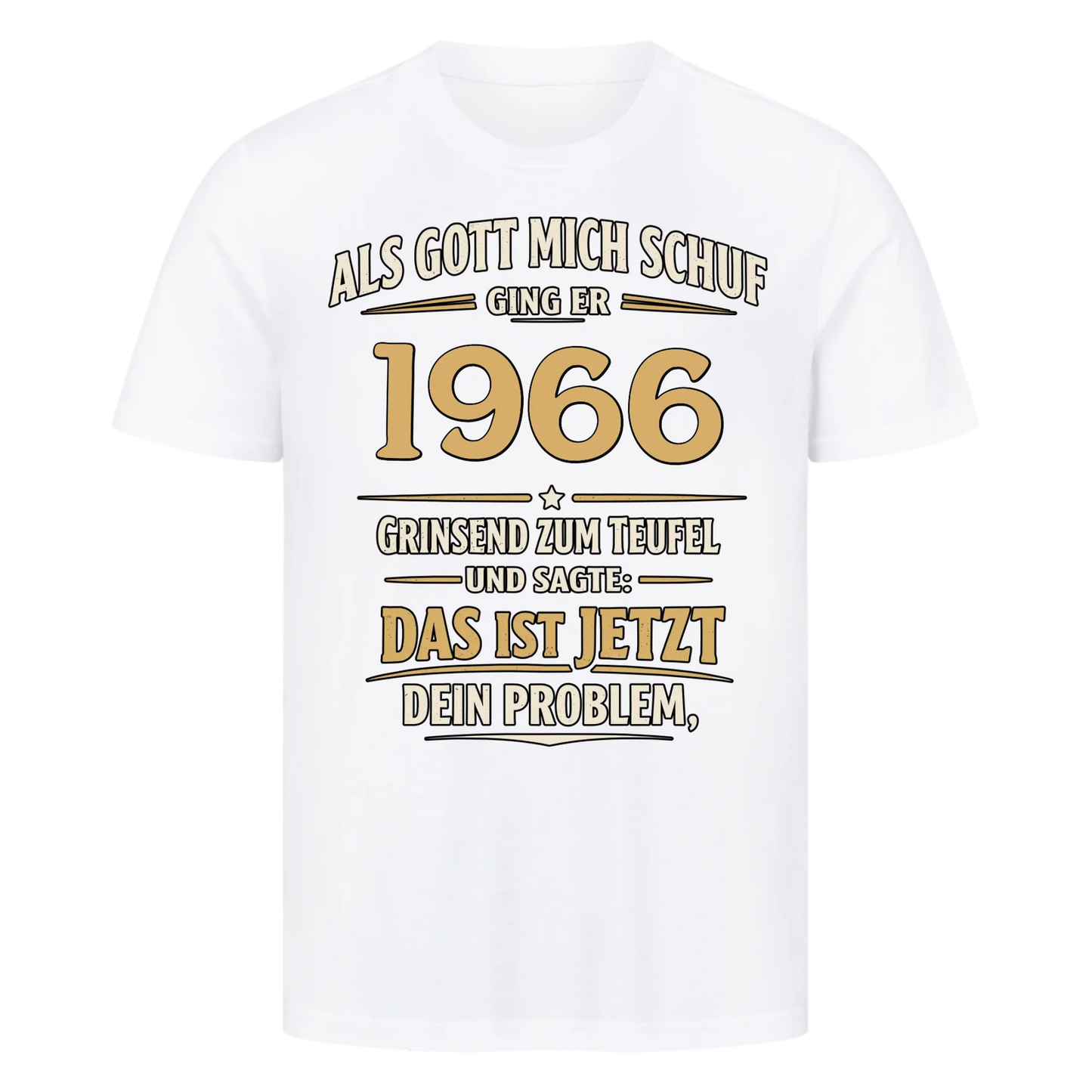 Als Gott mich schuf ging er [1966] zum Teufel personalisiert Premium T-Shirt 12