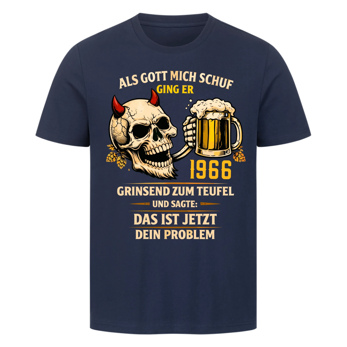 Als Gott mich schuf ging er [1966] zum Teufel personalisiert Premium T-Shirt 2