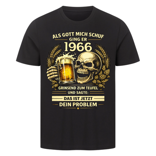 Als Gott mich schuf ging er [1966] zum Teufel personalisiert Premium T-Shirt d032