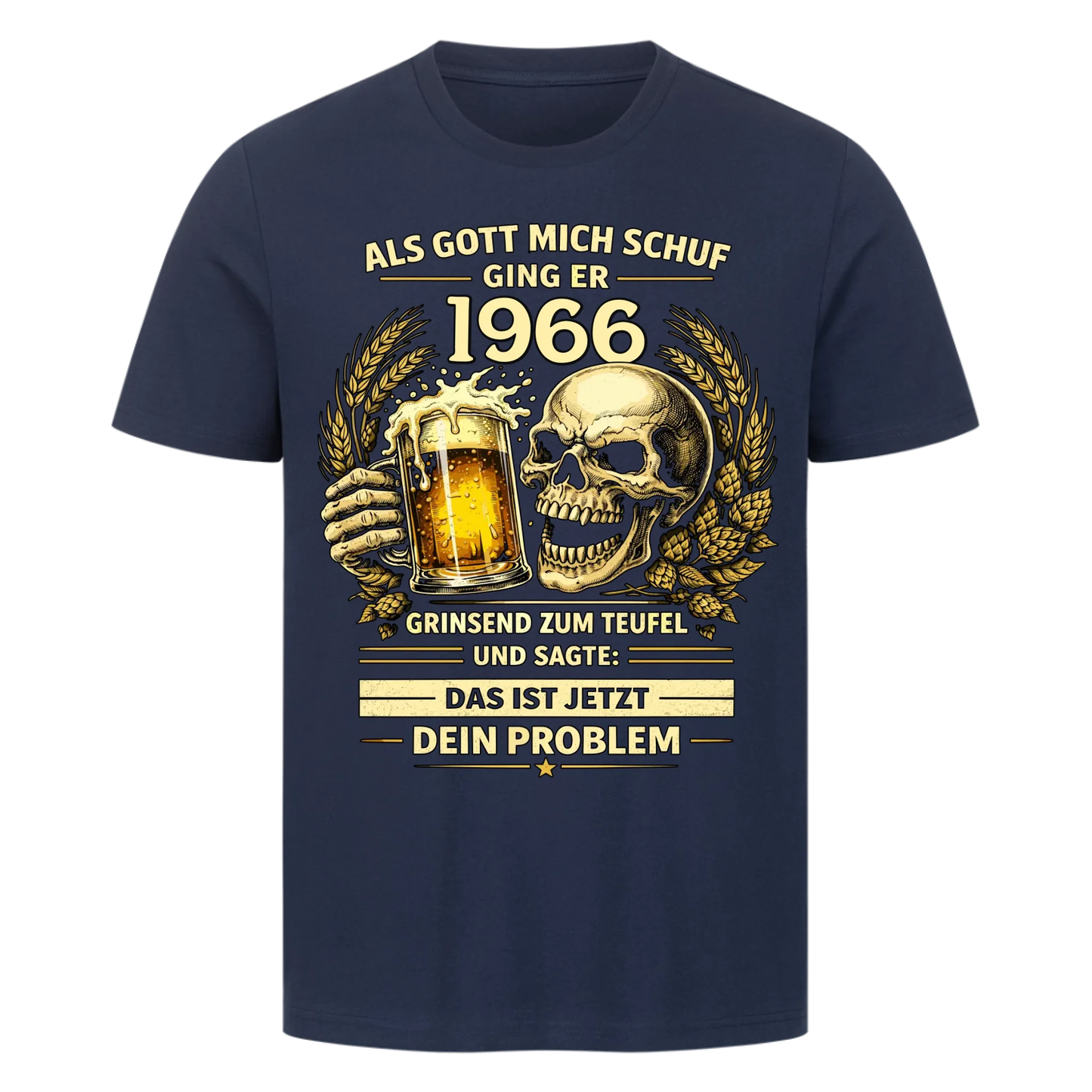 Als Gott mich schuf ging er [1966] zum Teufel personalisiert Premium T-Shirt d032