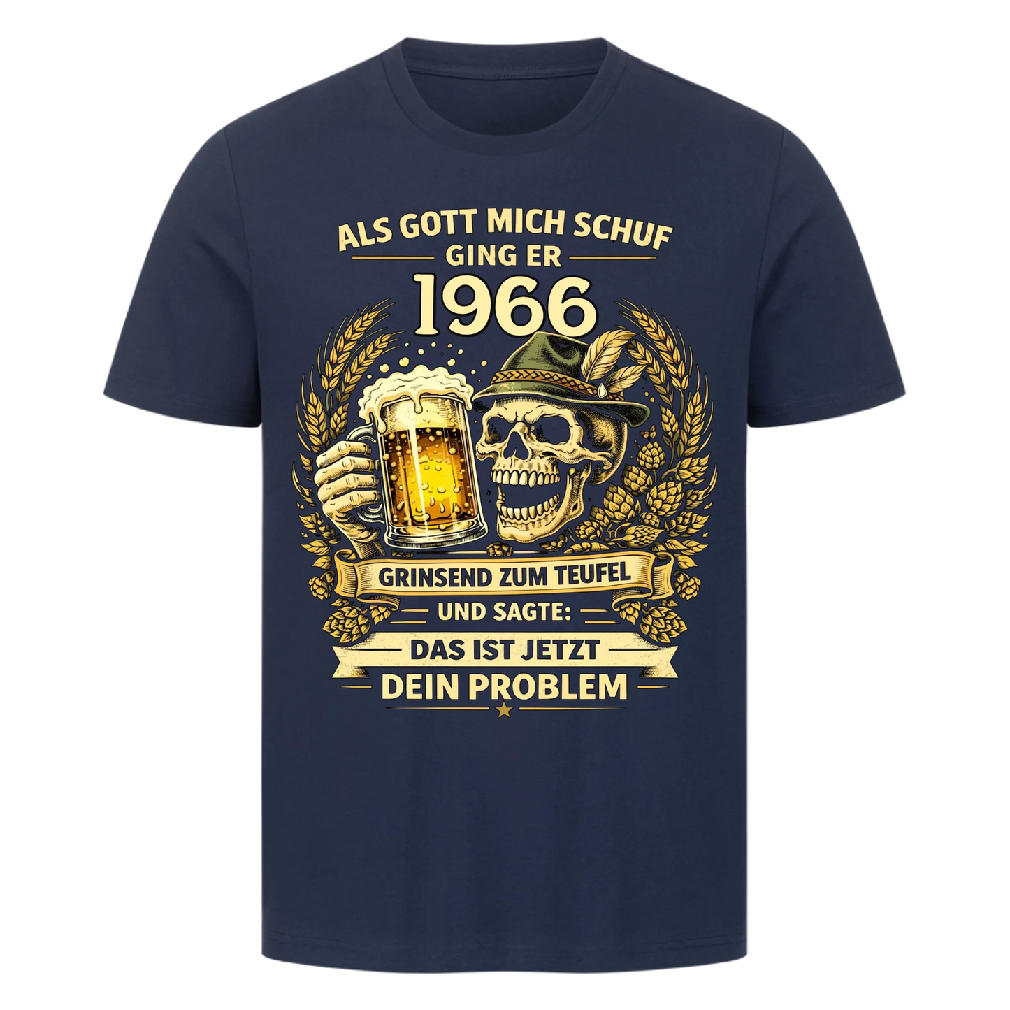 Als Gott mich schuf ging er [1966] zum Teufel personalisiert Premium T-Shirt d034