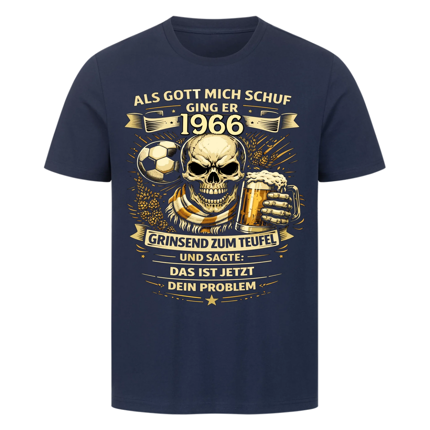 Als Gott mich schuf ging er [1966] zum Teufel personalisiert Premium T-Shirt d042