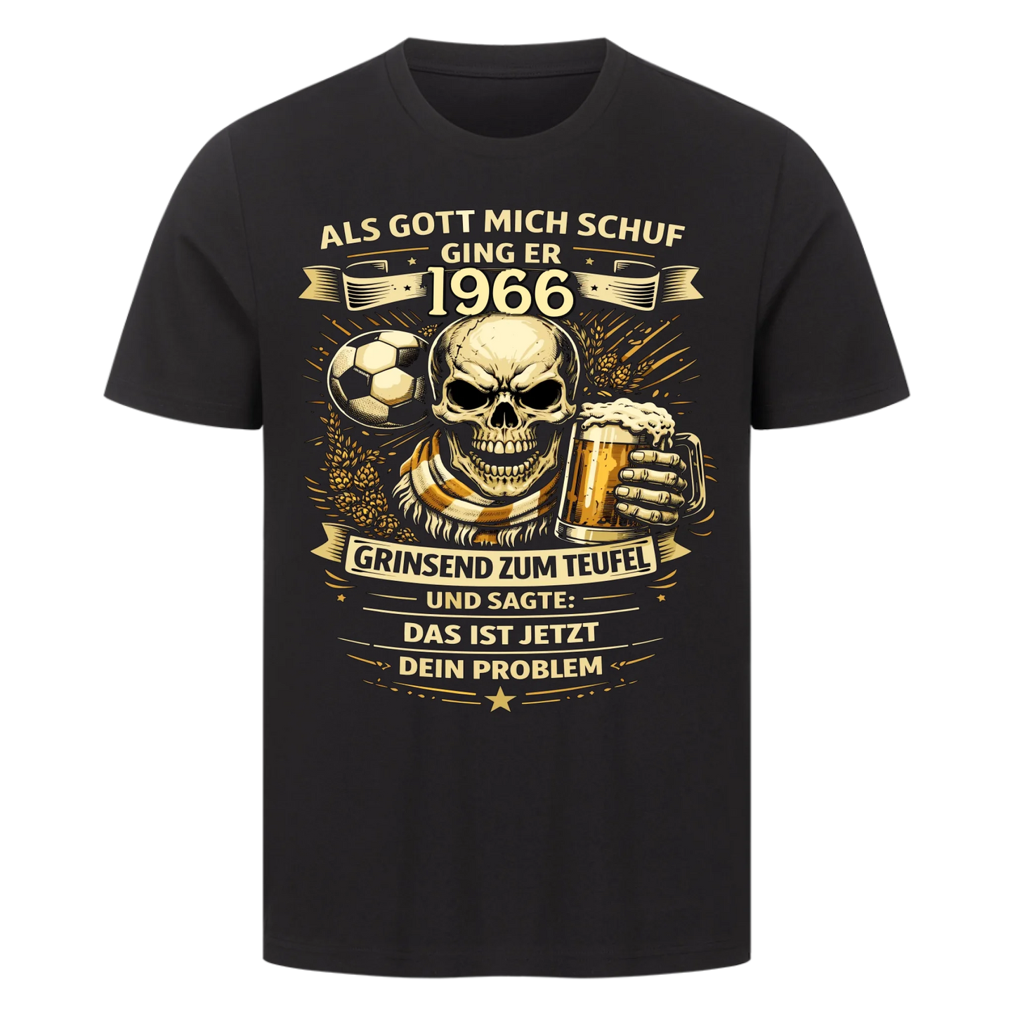 Als Gott mich schuf ging er [1966] zum Teufel personalisiert Premium T-Shirt d042