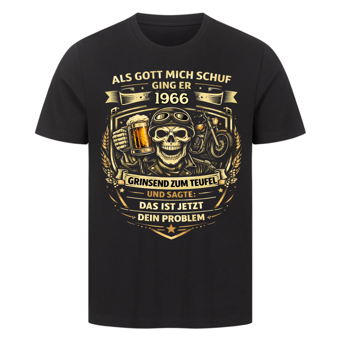 Als Gott mich schuf ging er [1966] zum Teufel personalisiert Premium T-Shirt d045