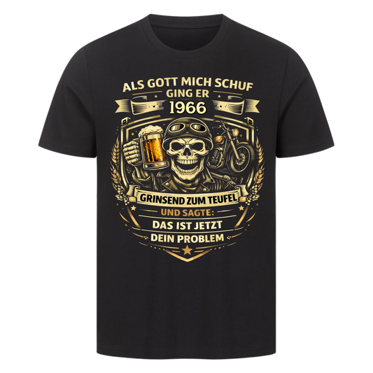 Als Gott mich schuf ging er [1966] zum Teufel personalisiert Premium T-Shirt d045