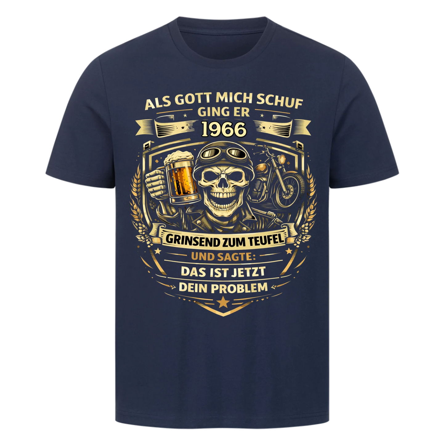 Als Gott mich schuf ging er [1966] zum Teufel personalisiert Premium T-Shirt d045