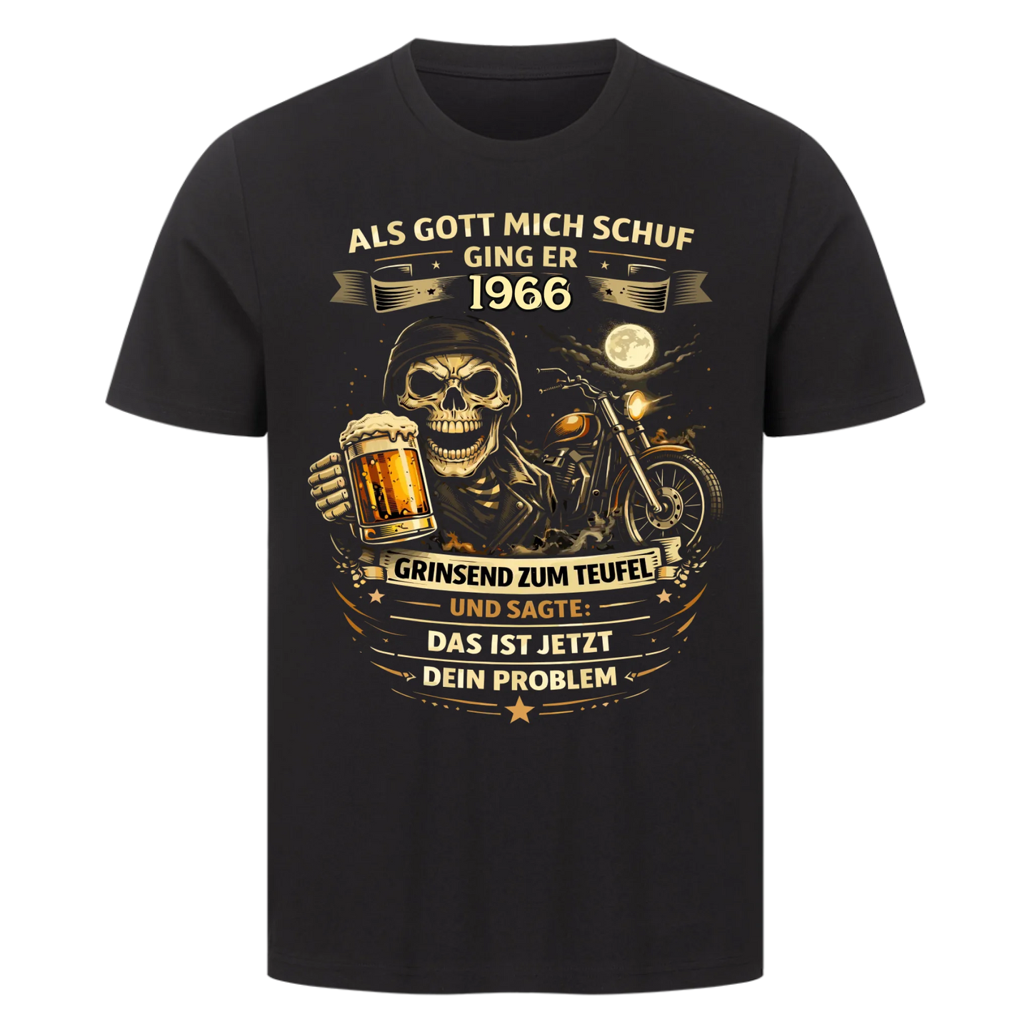 Als Gott mich schuf ging er [1966] zum Teufel personalisiert Premium T-Shirt d047