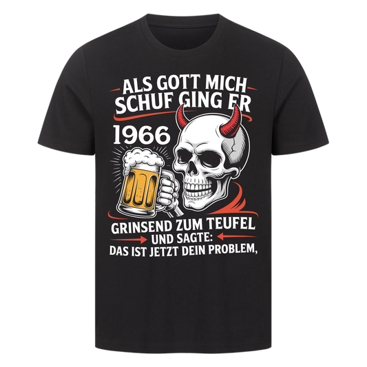 Als Gott mich schuf ging er [1966] zum Teufel personalisiert Premium T-Shirt d049