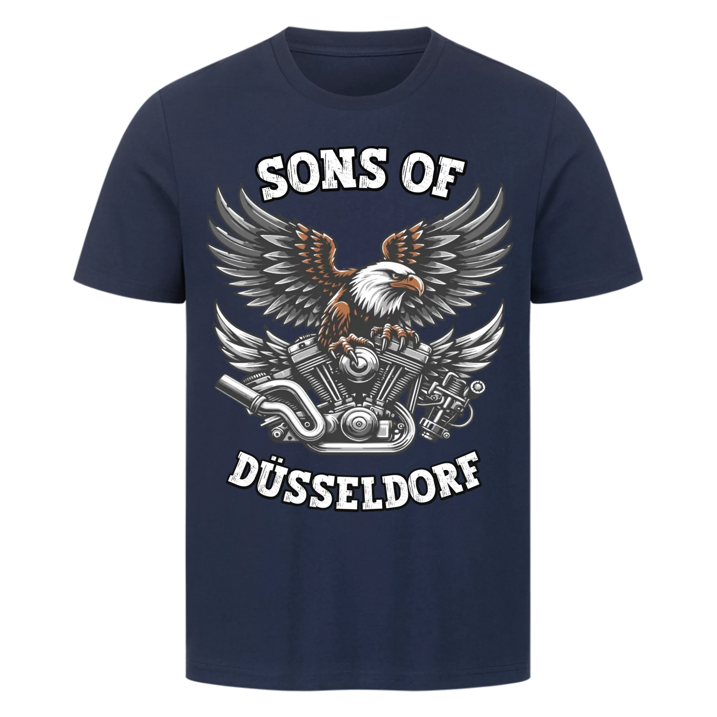 Biker Adler Motor personalisiertes Premium T-Shirt