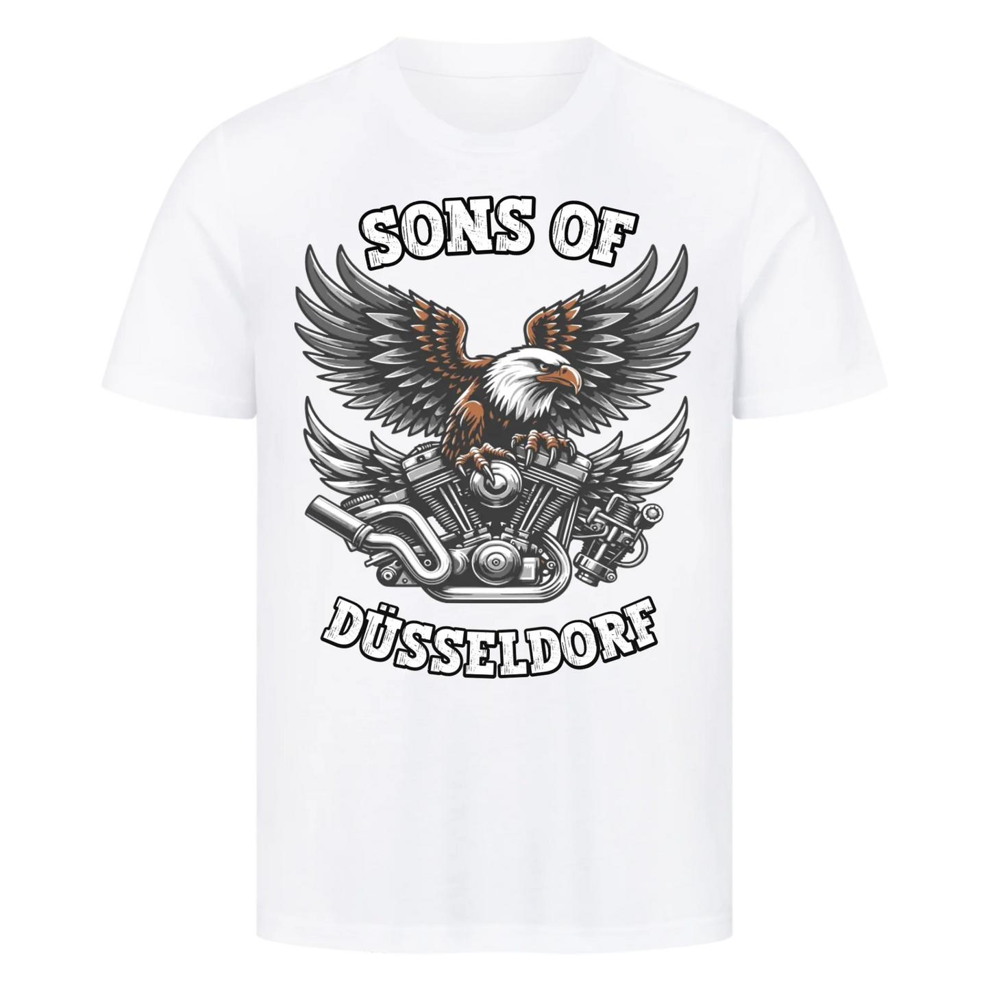 Biker Adler Motor personalisiertes Premium T-Shirt