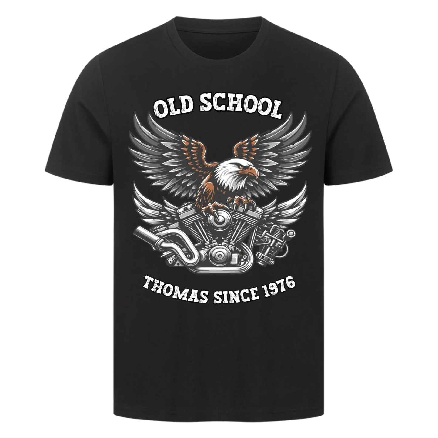 Biker Adler Motor personalisierte Premium T-Shirt