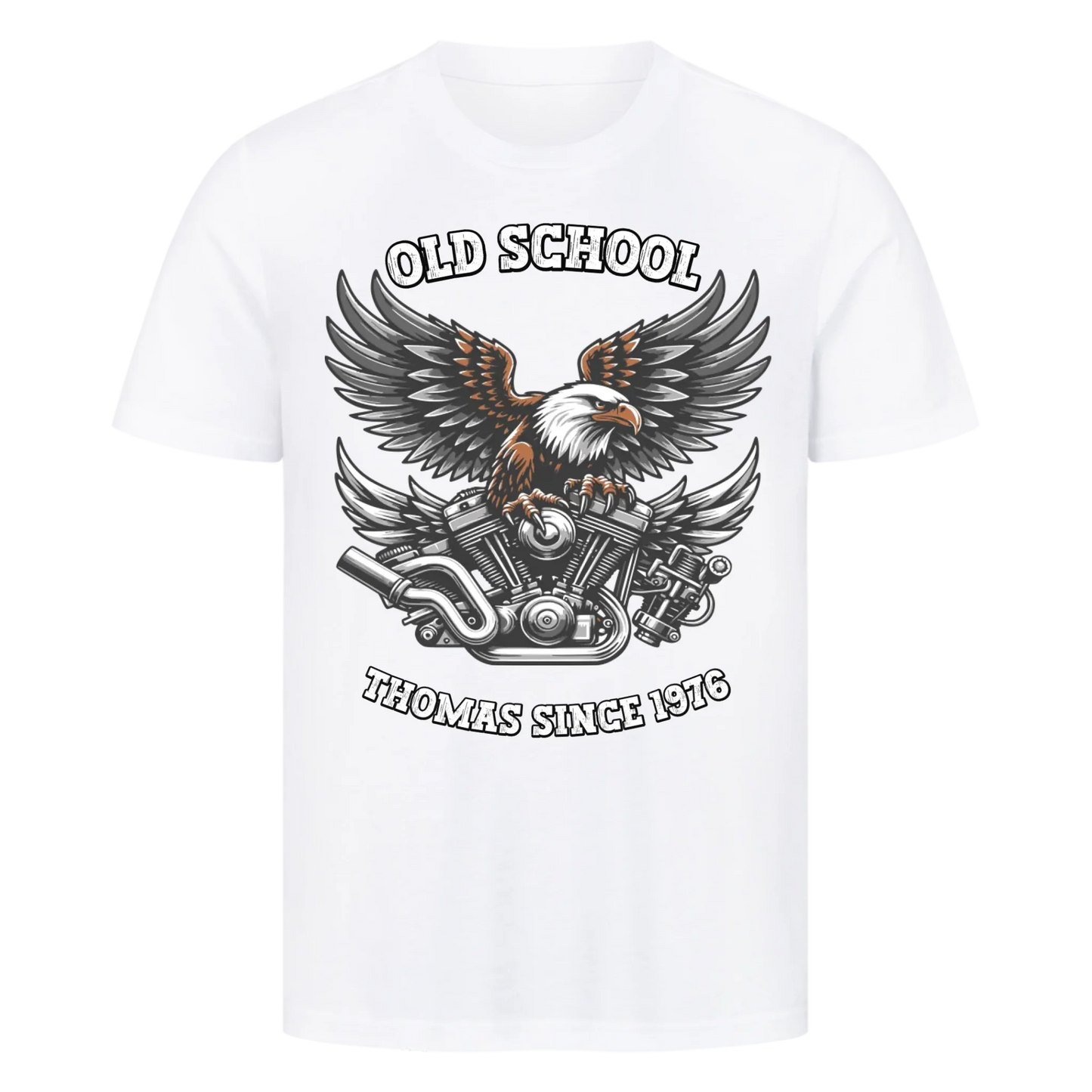 Biker Adler Motor personalisierte Premium T-Shirt