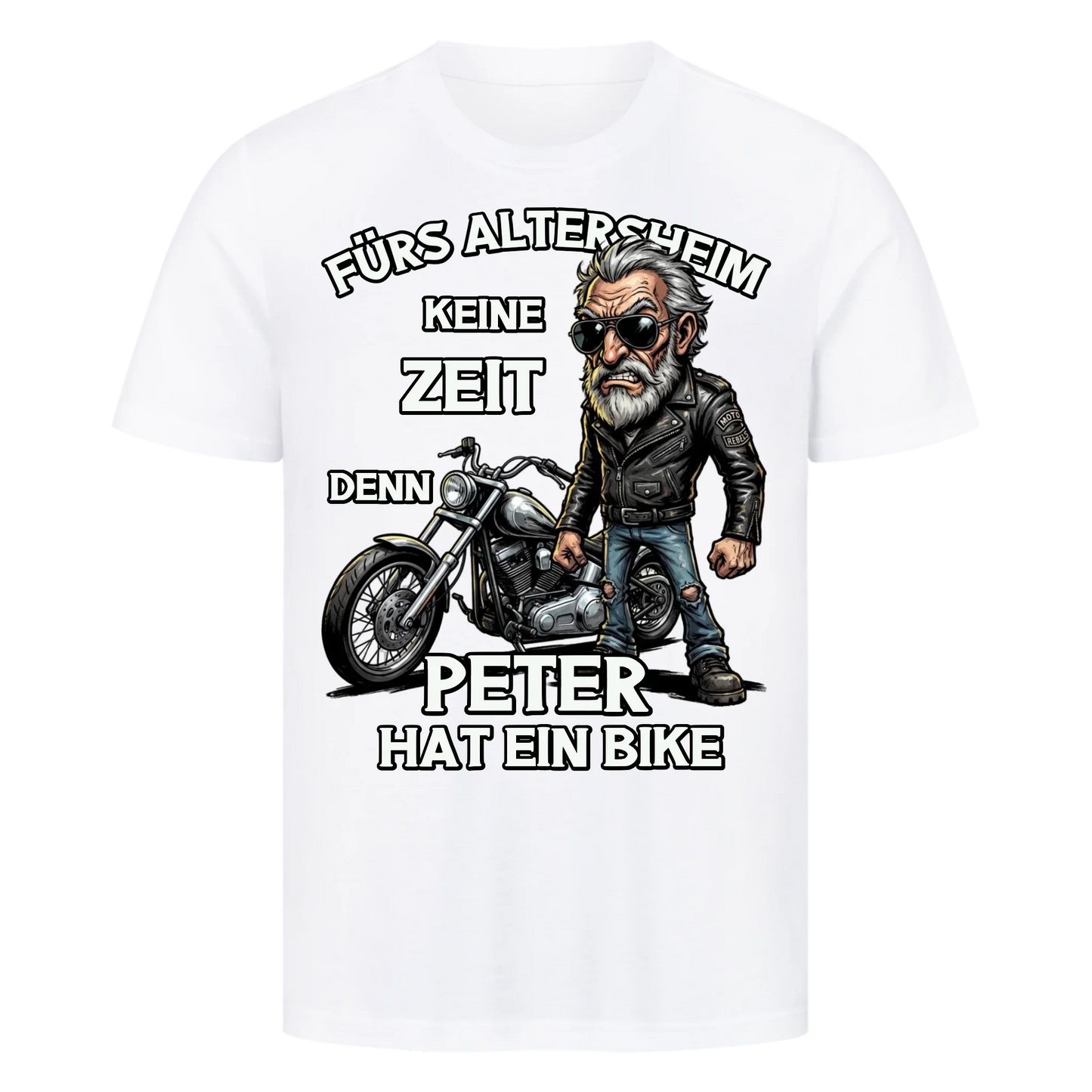 Fürs Altersheim keine Zeit cooler Rentner personalisiertes Premium T-Shirt