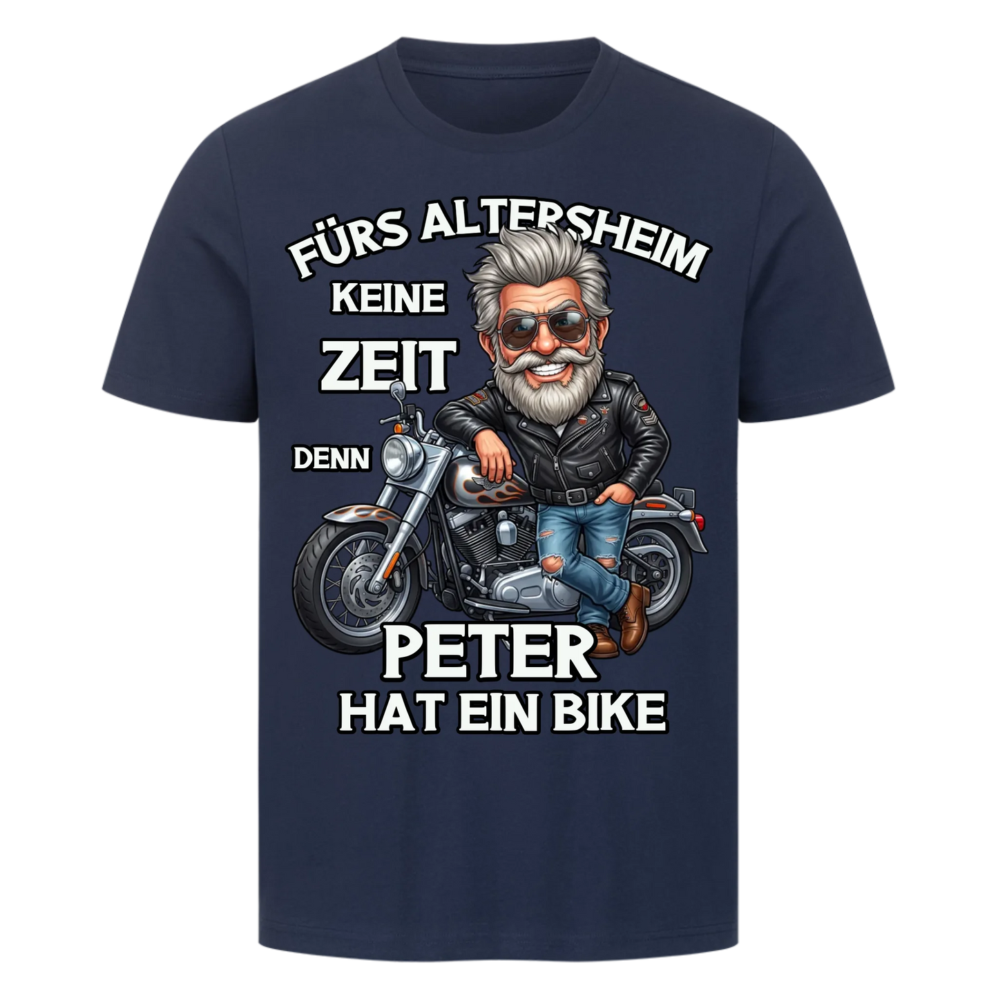 Fürs Altersheim keine Zeit lustiger Rentner personalisiertes Premium T-Shirt