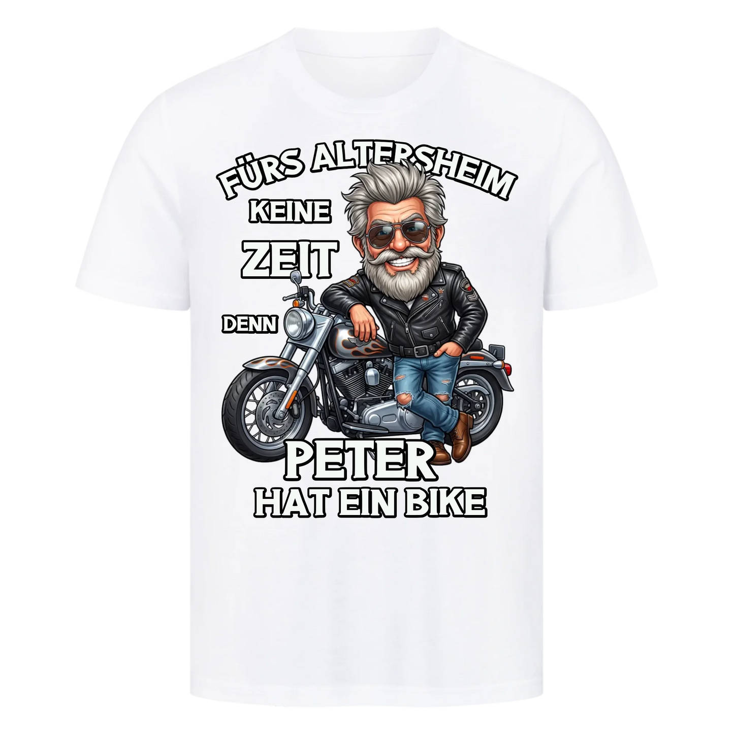 Fürs Altersheim keine Zeit lustiger Rentner personalisiertes Premium T-Shirt