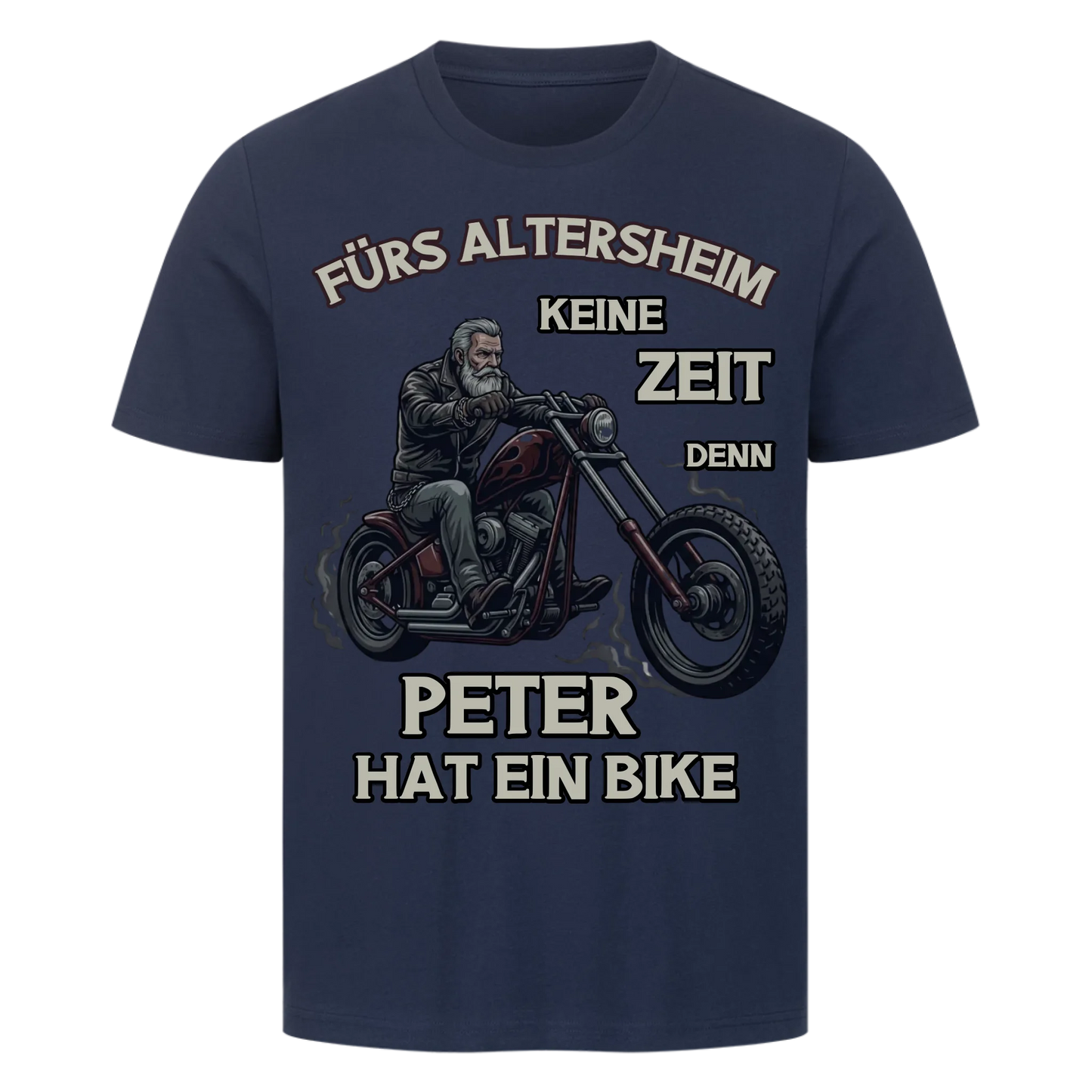 Fürs Altersheim keine Zeit  Rentner auf bike personalisiert Premium T-Shirt