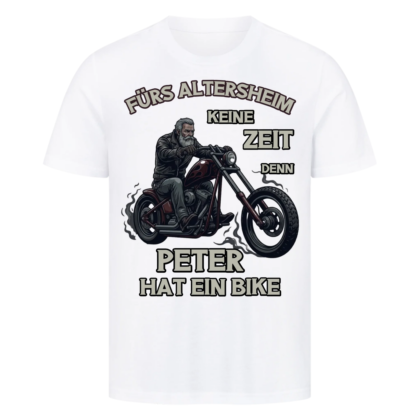 Fürs Altersheim keine Zeit  Rentner auf bike personalisiert Premium T-Shirt