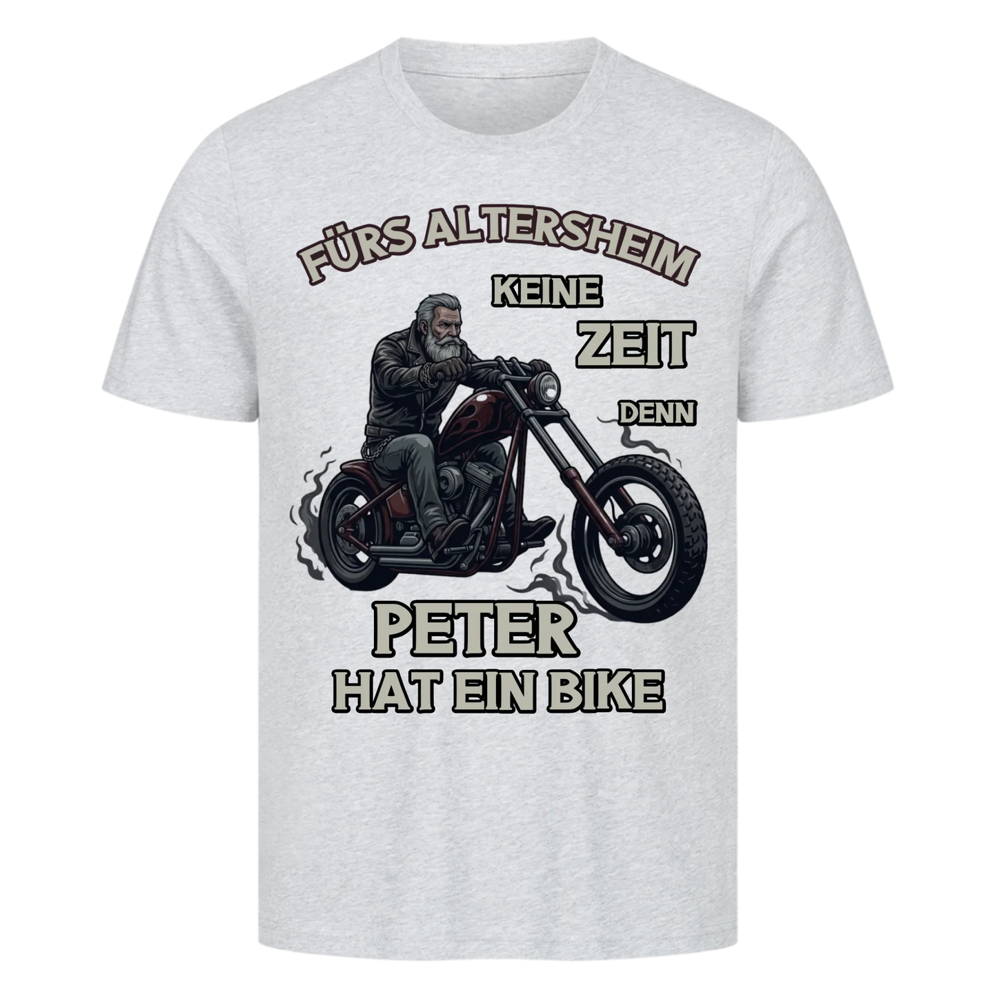 Fürs Altersheim keine Zeit  Rentner auf bike personalisiert Premium T-Shirt