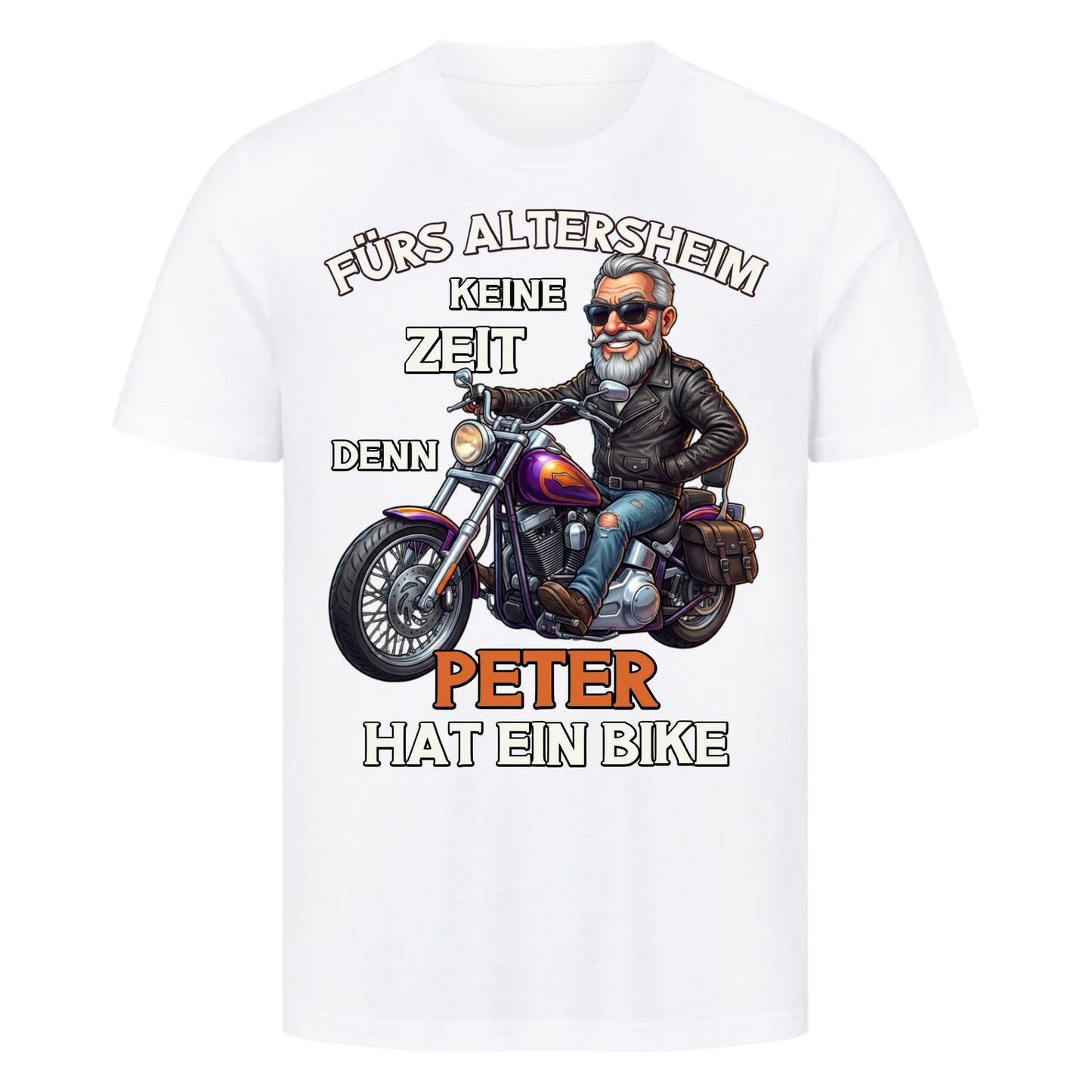 Fürs Altersheim keine Zeit cooler Rentner mit Stil personalisiertes Premium T-Shirt