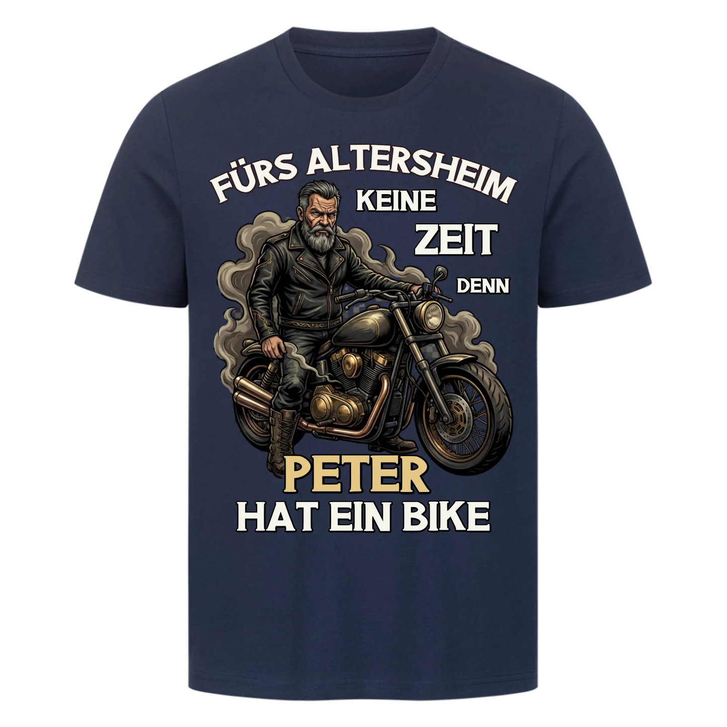 Fürs Altersheim keine Zeit cooler Rentner retro personalisiertes Premium T-Shirt