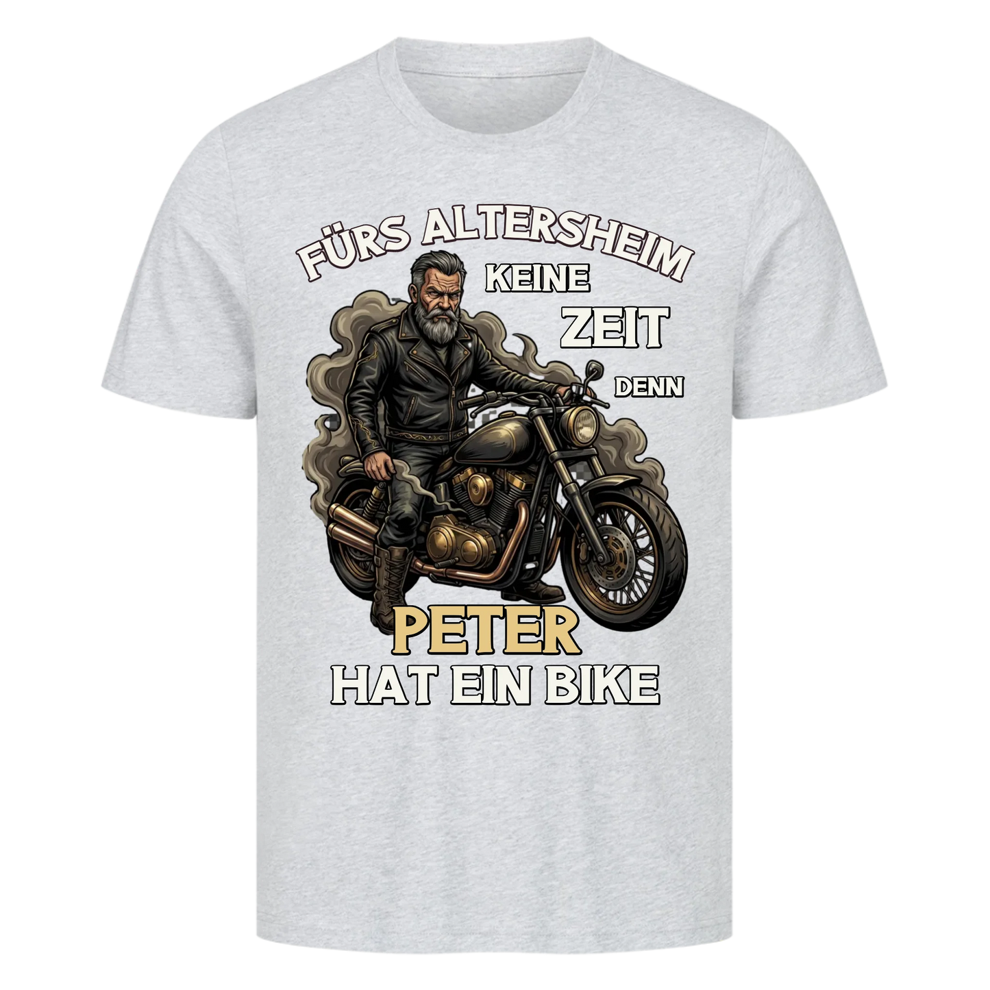 Fürs Altersheim keine Zeit cooler Rentner retro personalisiertes Premium T-Shirt