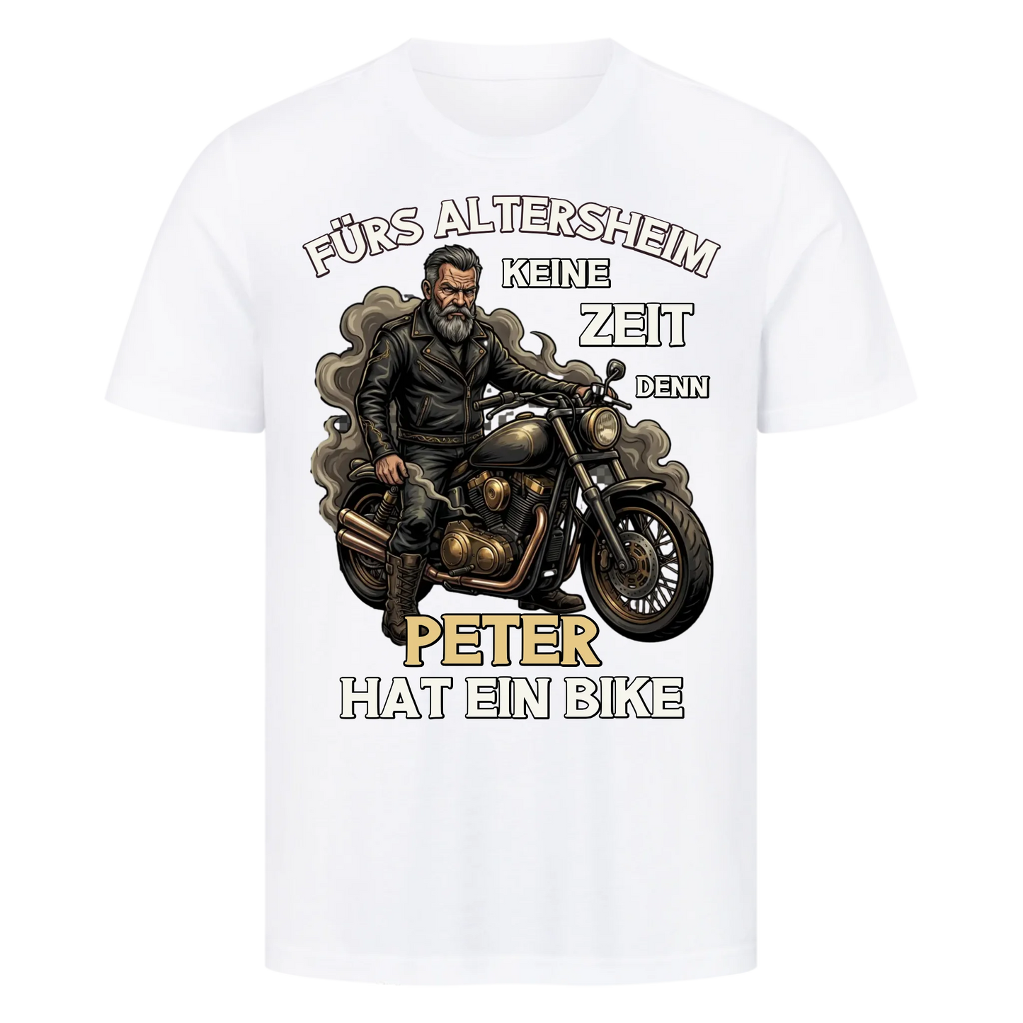 Fürs Altersheim keine Zeit cooler Rentner retro personalisiertes Premium T-Shirt
