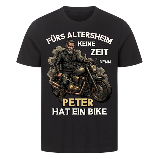 Fürs Altersheim keine Zeit cooler Rentner retro personalisiertes Premium T-Shirt