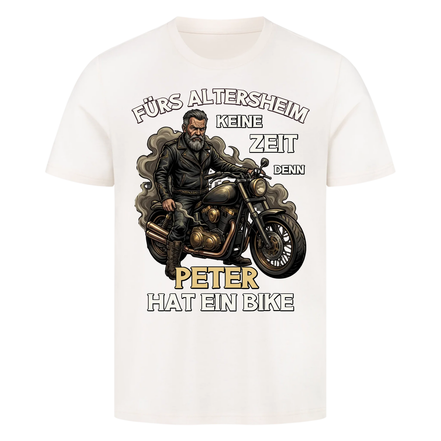 Fürs Altersheim keine Zeit cooler Rentner retro personalisiertes Premium T-Shirt