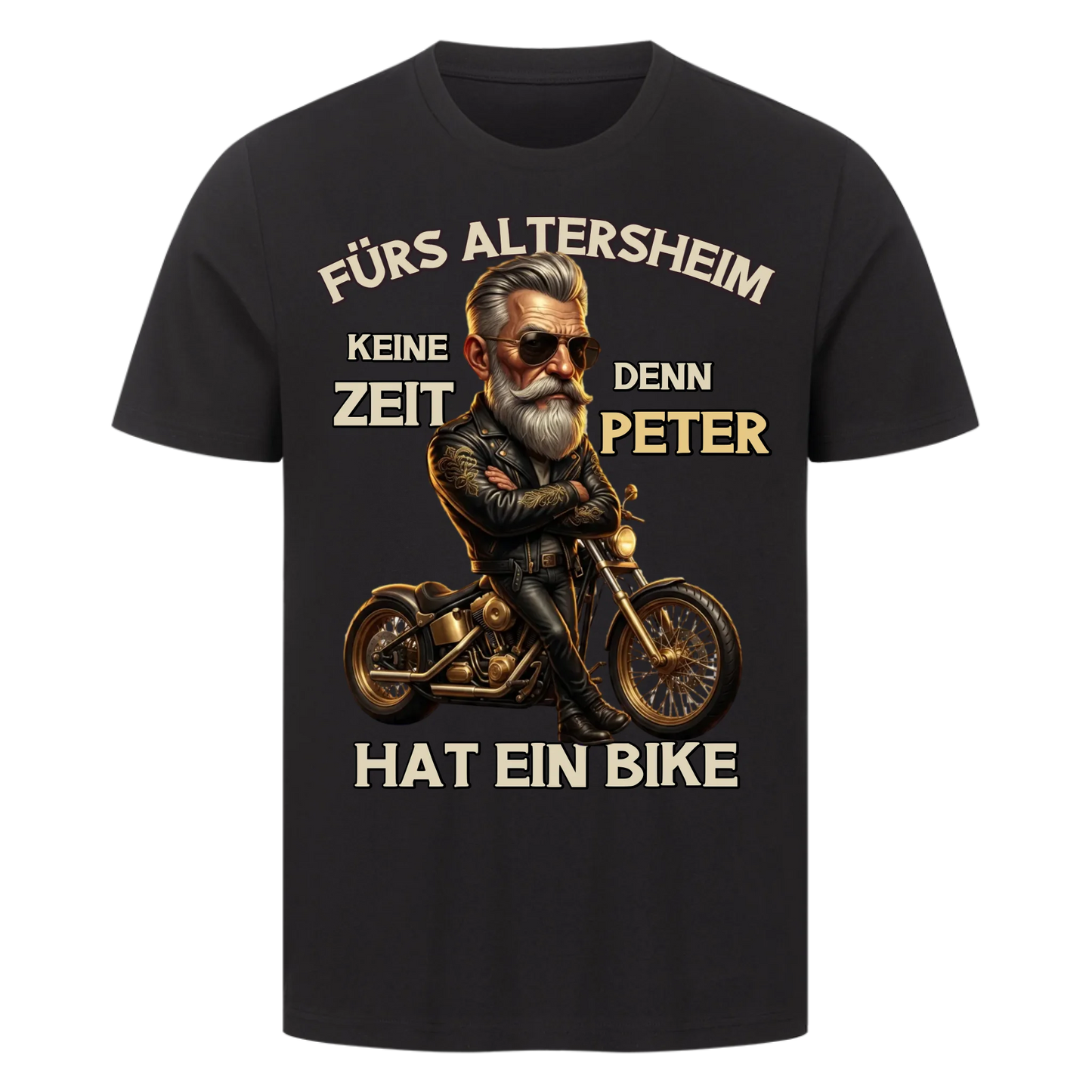Fürs Altersheim keine Zeit Rentner edel personalisiertes Premium T-Shirt