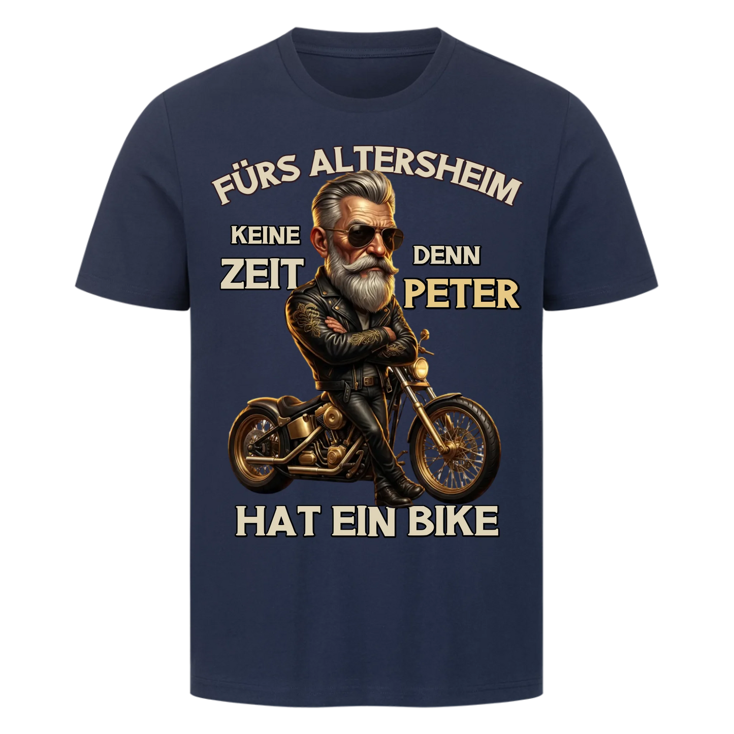 Fürs Altersheim keine Zeit Rentner edel personalisiertes Premium T-Shirt