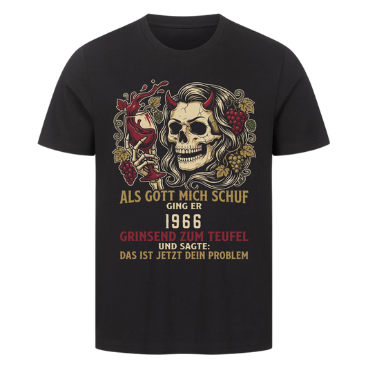 Als Gott mich schuf Frau personalisiert Premium T-Shirt