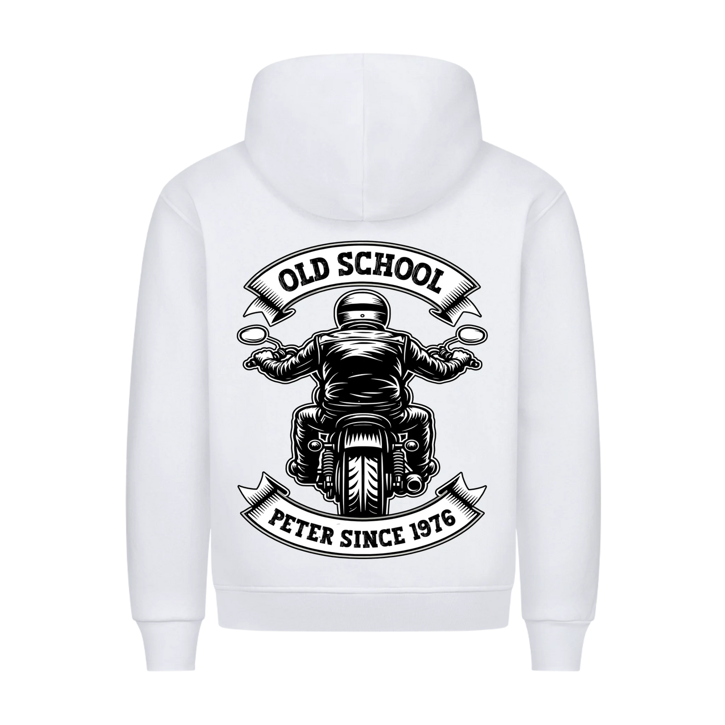 Old School Biker Name & Jahr personalisiert Premium Hoodie