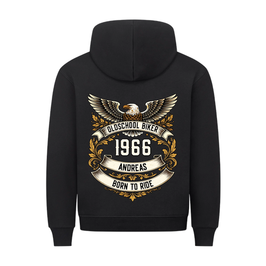 Oldschool Biker Adler – Personalisiertes Biker Premium Hoodie