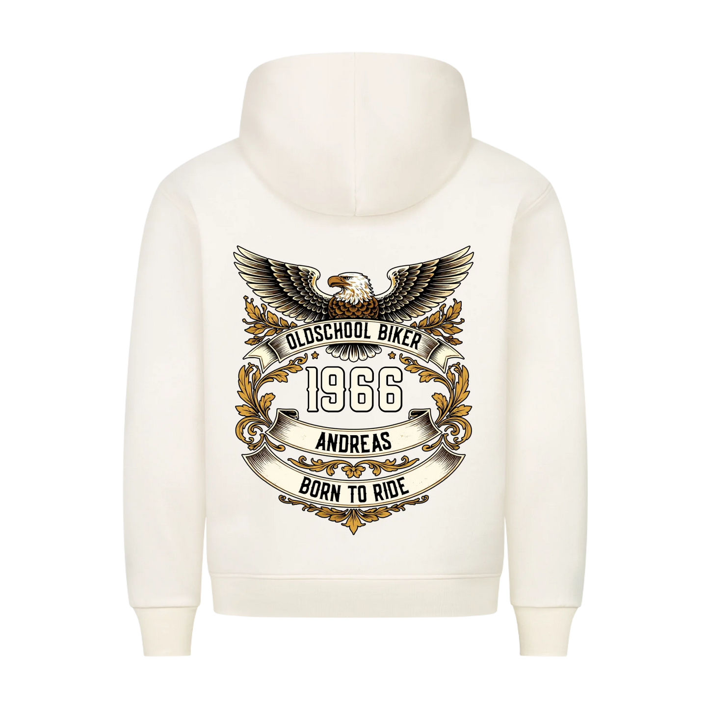 Oldschool Biker Adler – Personalisiertes Biker Premium Hoodie