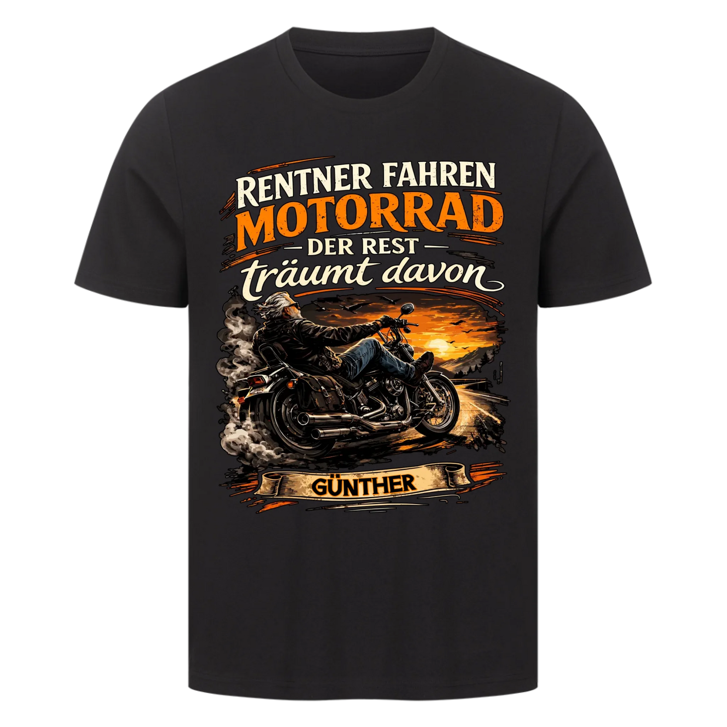 Rentner fahren Motorrad personalisiert Premium T-Shirt