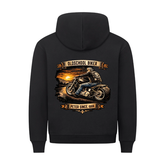 Oldschool Biker Horizont personalisiertes Premium Hoodie