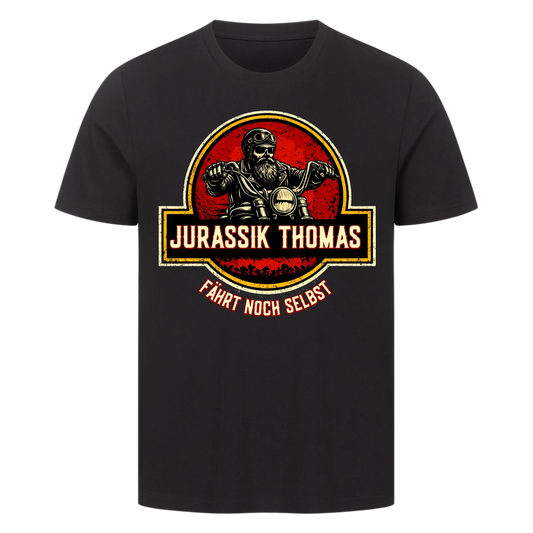 Jurassik Biker "Name" Personalisiertes Premium T-Shirt