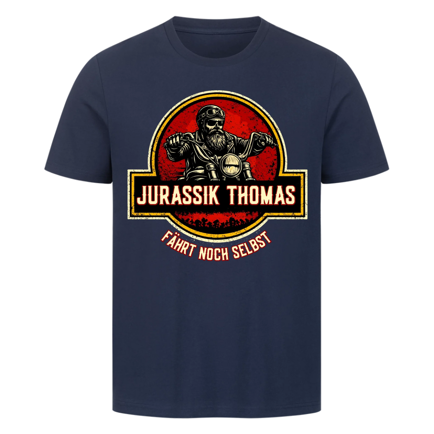 Jurassik Biker "Name" Personalisiertes Premium T-Shirt