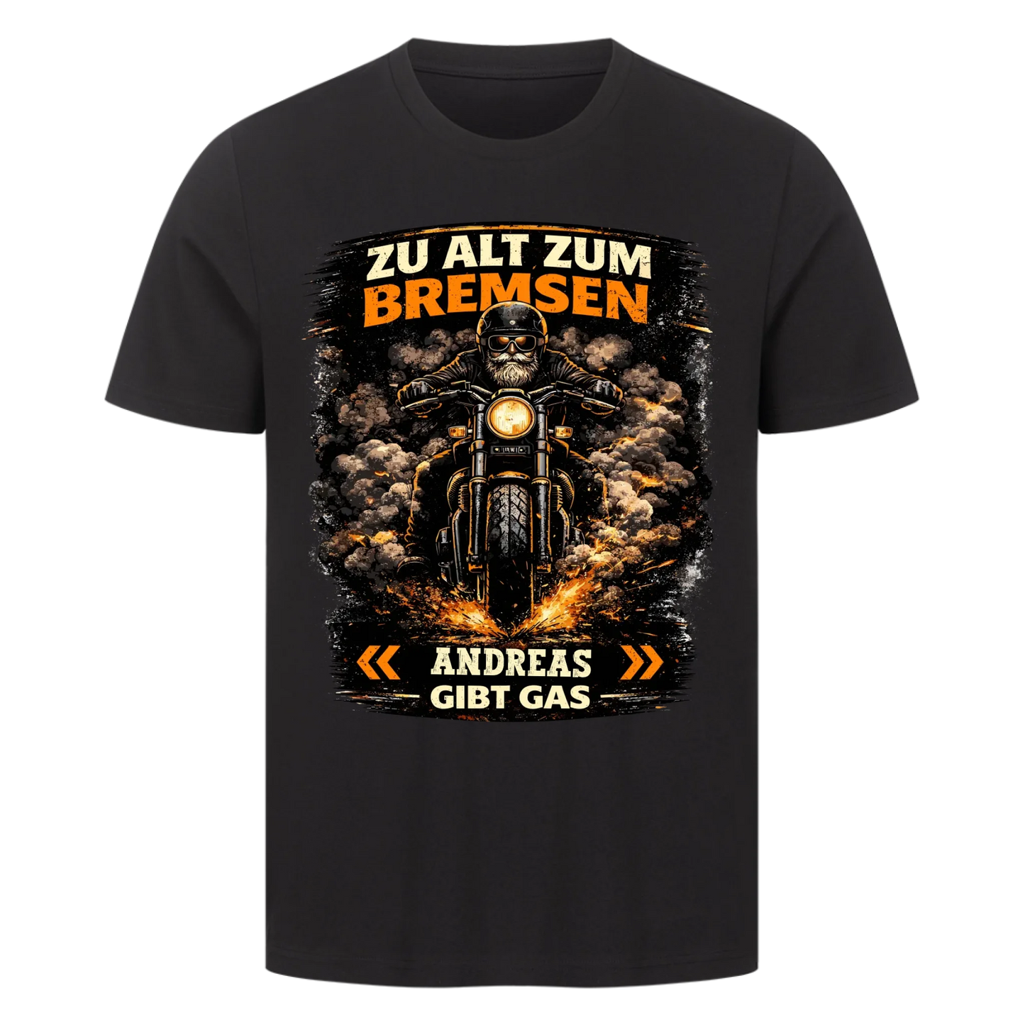 Zu alt zum Bremsen personalisiertes Premium T-Shirt