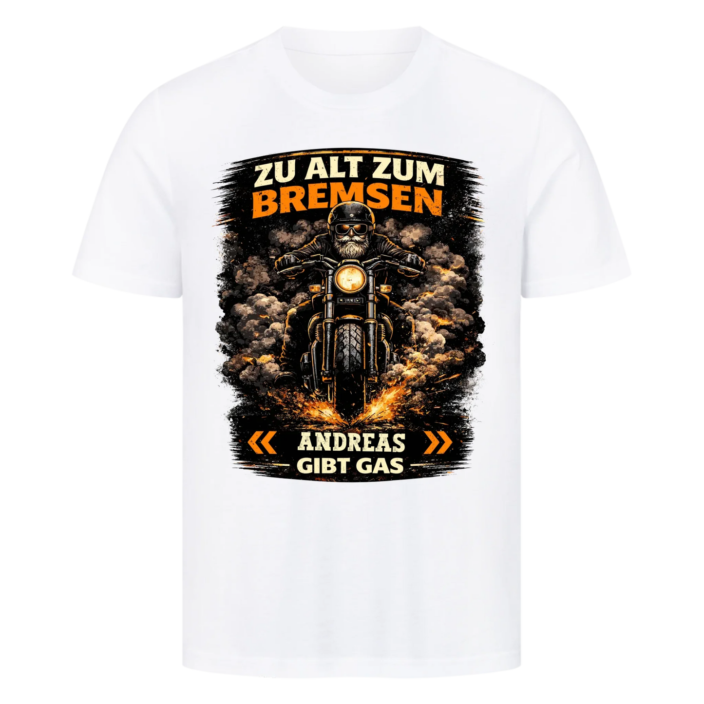 Zu alt zum Bremsen personalisiertes Premium T-Shirt