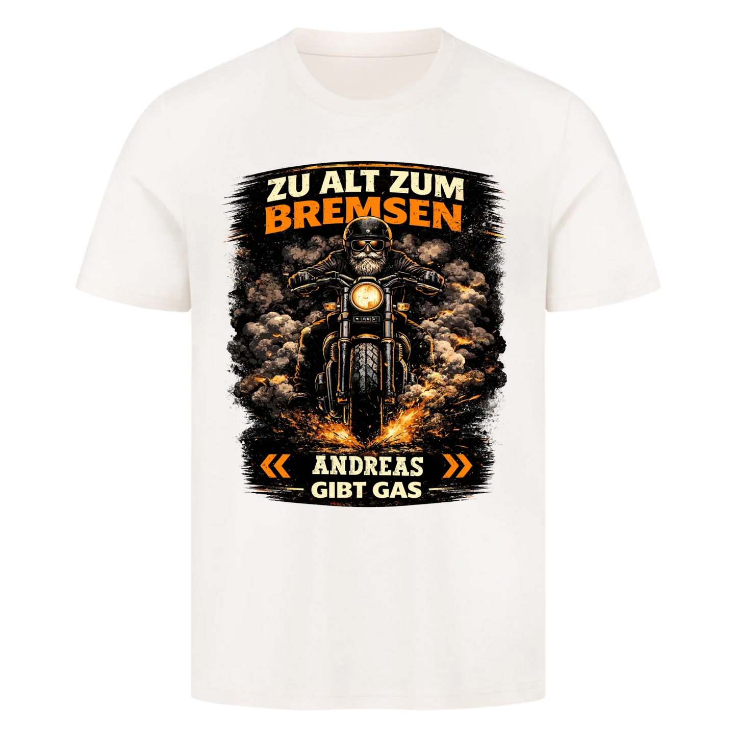 Zu alt zum Bremsen personalisiertes Premium T-Shirt