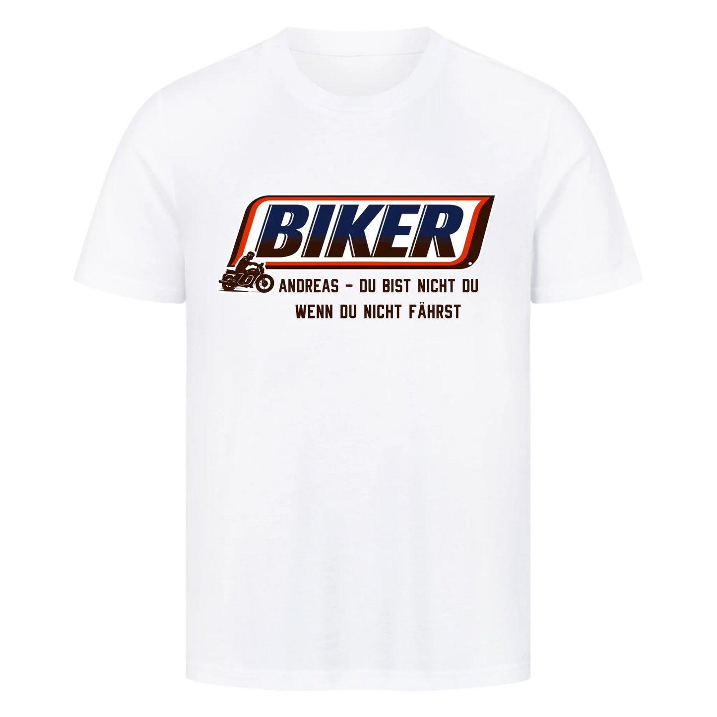 Biker du bist nicht du weiß personalisiertes Premium T-Shirt