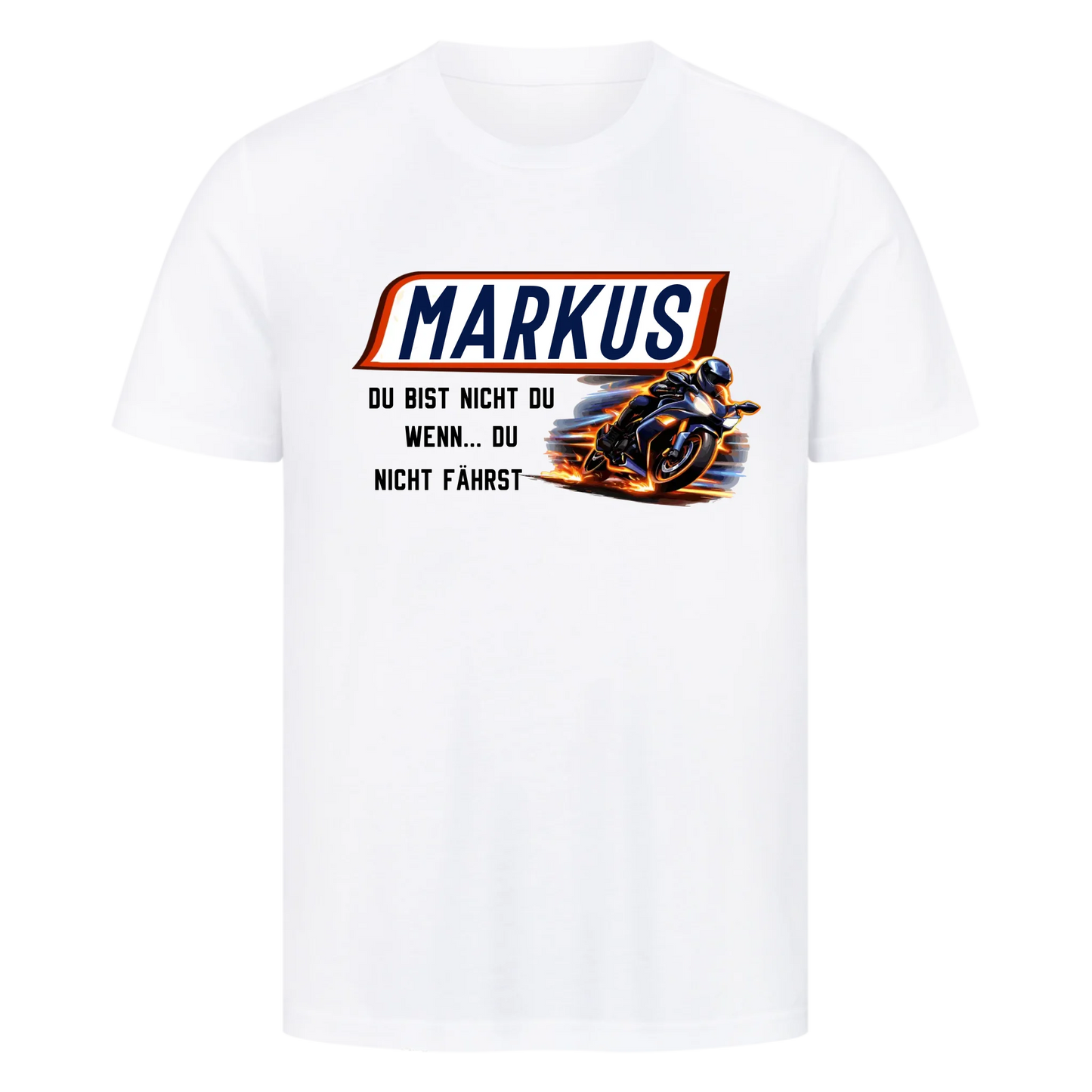 Du bist nicht du, wenn du nicht fährst Sport hell personalisiertes Premium T-Shirt