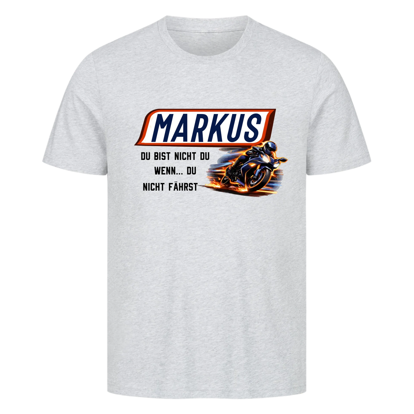 Du bist nicht du, wenn du nicht fährst Sport hell personalisiertes Premium T-Shirt