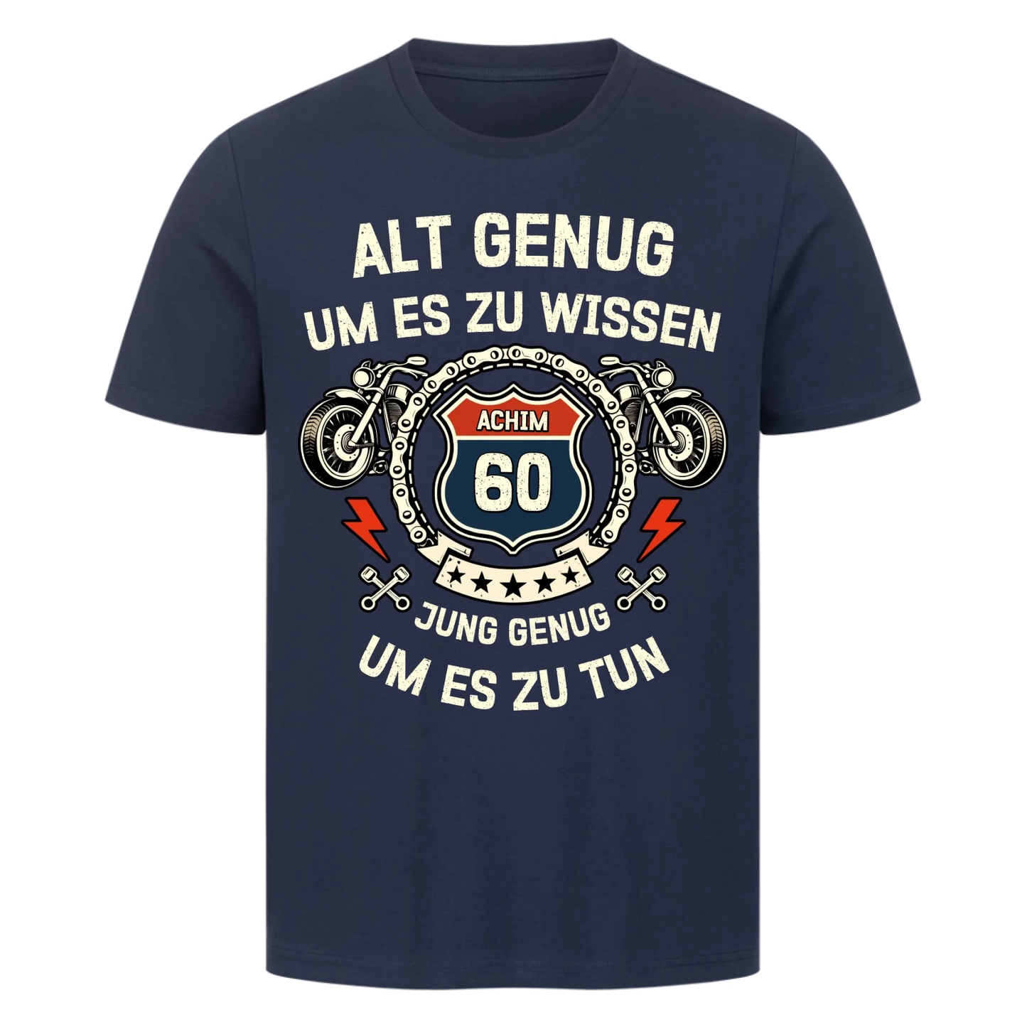 Alt Genug um es zu wissen personalisiertes Premium T-Shirt