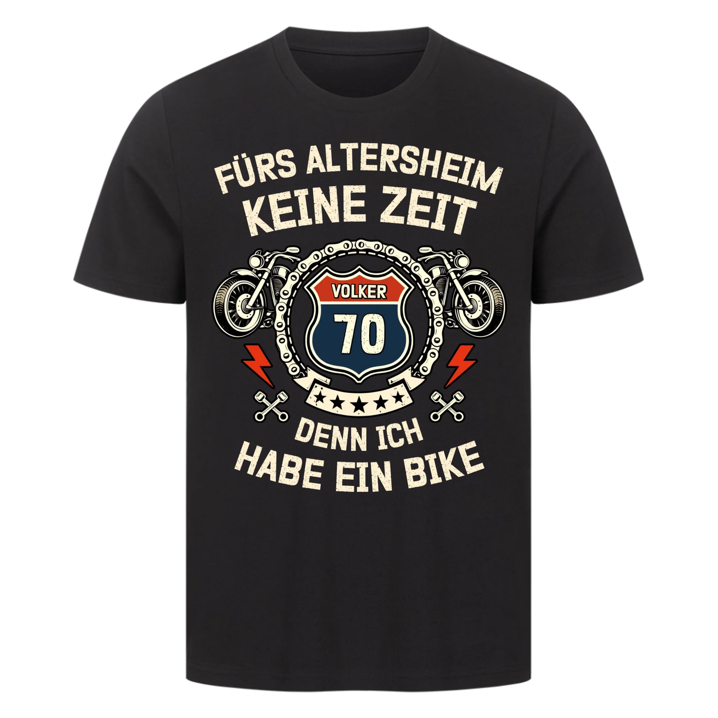 Altersheim keine Zeit personalisiertes Premium T-Shirt