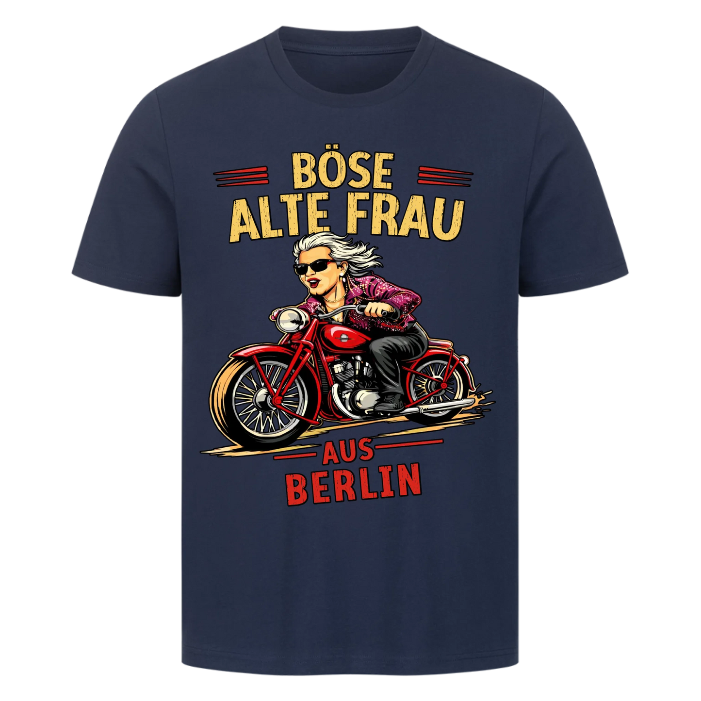 Böse alte Frau personalisiertes Premium T-Shirt
