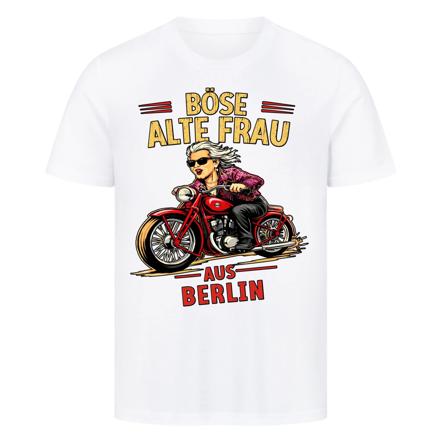 Böse alte Frau personalisiertes Premium T-Shirt